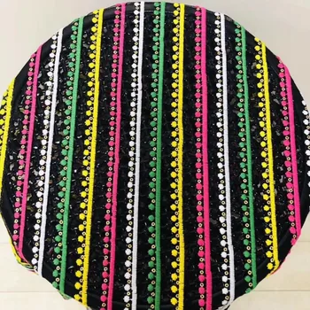 

embroidered tulle mesh lace fabric S-101419 top selling african french lace fabric for show dress