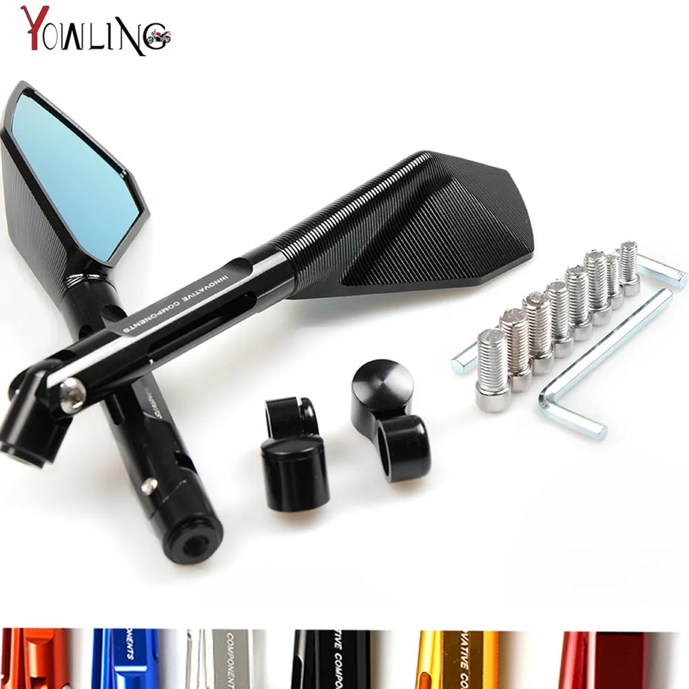 Universal Folding Motorbike Accessories cnc Rearview Side Mirror Motorcycle Mirrors for Yamaha mt07 mt09 tmax 530 500 TDM 900