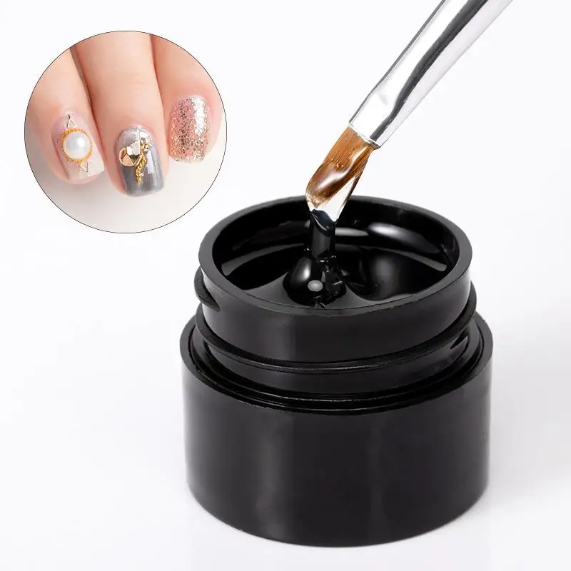 

5ml Long Lasting Quick Drying Nail Top Coat Glue Rhinestone Natural Resin Nail Polish Shiny Sealing Glue Bright Oil Gel