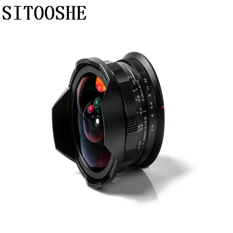 

7.5mm f2.8 fisheye lens 360 APS-C Manual Fixed Lens for Canon SONY E Mount Micro M4/3 Fujifilm FX Pentax Samsung Lumix Cameras