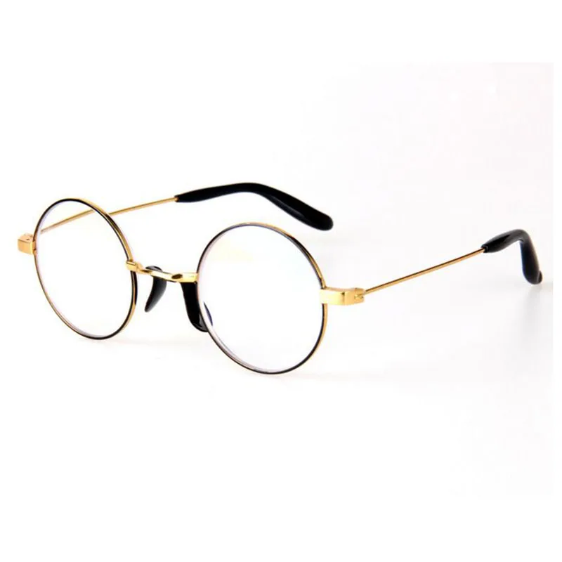 

High Quality Anti Blu Ray Computer Reading Glasses Retro Round Glasses Frame Goggles Brand Designer Metal Reading Glasses