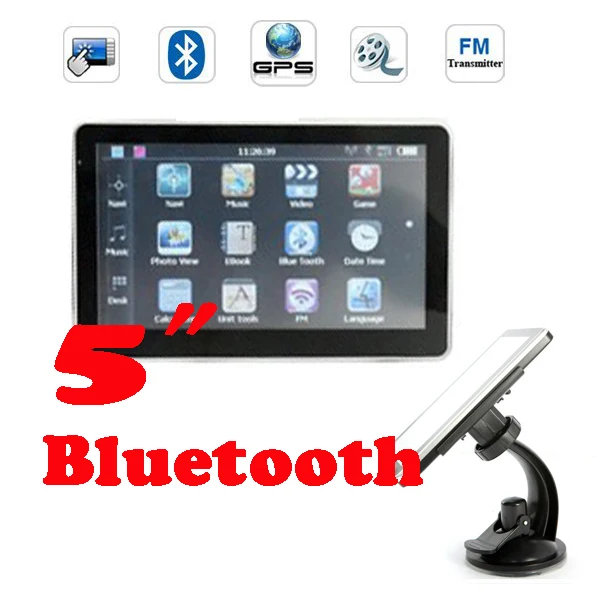 DHL или FedEx 30 шт. Bluetooth и AVI-in 256 Мб 8 Гб 5 дюймов HD gps с FM& WinCE 6,0 с 2012 карт, Navitel 5,0