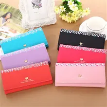 2016 Fashion New Brand Women’s Purse Wallets Ladies Clutch Love Heart Pattern Coin Purse Long Wallet Card Holders Female Wallet