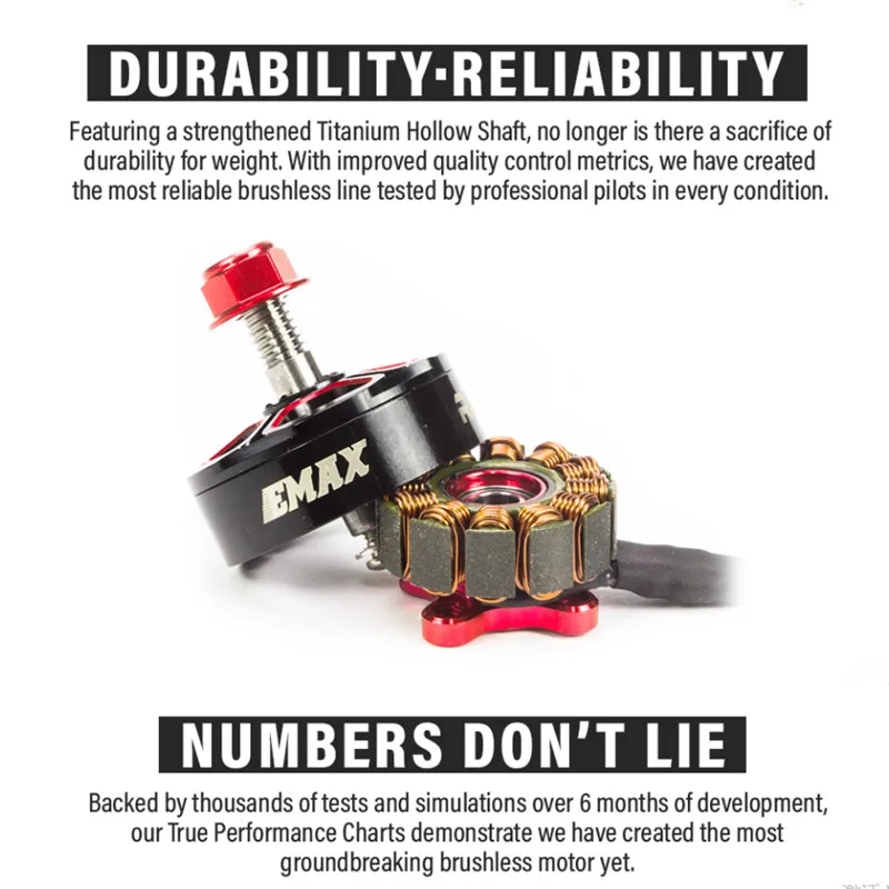 Emax RSII 2306 Race Spec  Brushless Motor (4-6S)1600 1700 1900 2400 2600kv Brushless Motor CW CCW
