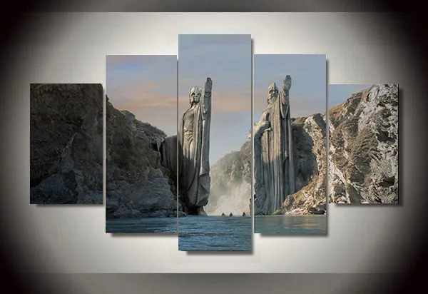 New 5 Panels The Lord Of The Rings Poster Landscape ...