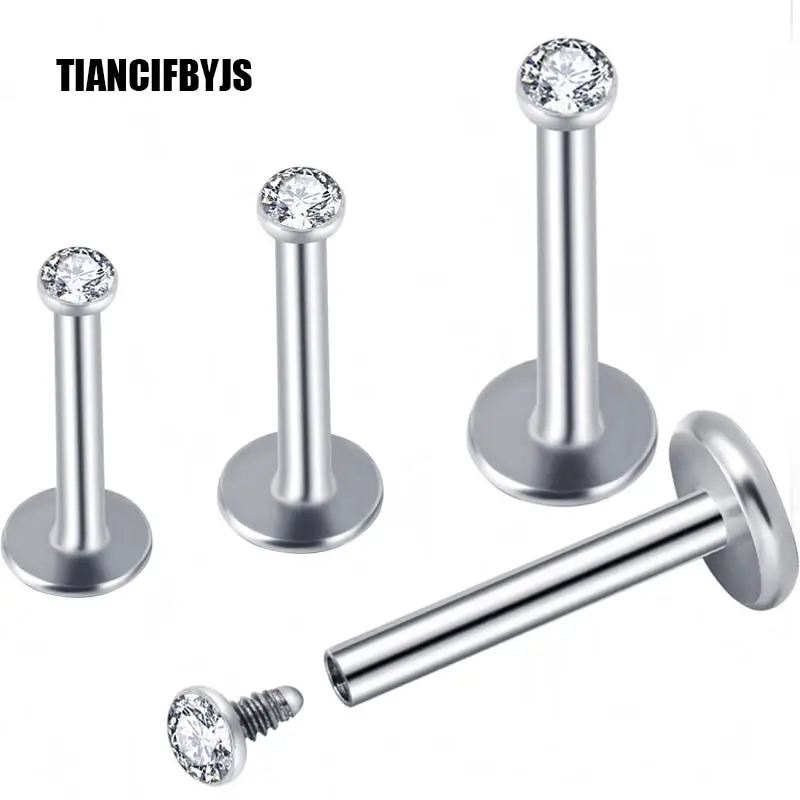 

TIANCIFBYJS Steel Lip Piercings Tragus Piercing Silver Lip Morne Tragus Labret Ring Ear Stud lip Rings Body Piercings Nose Bar