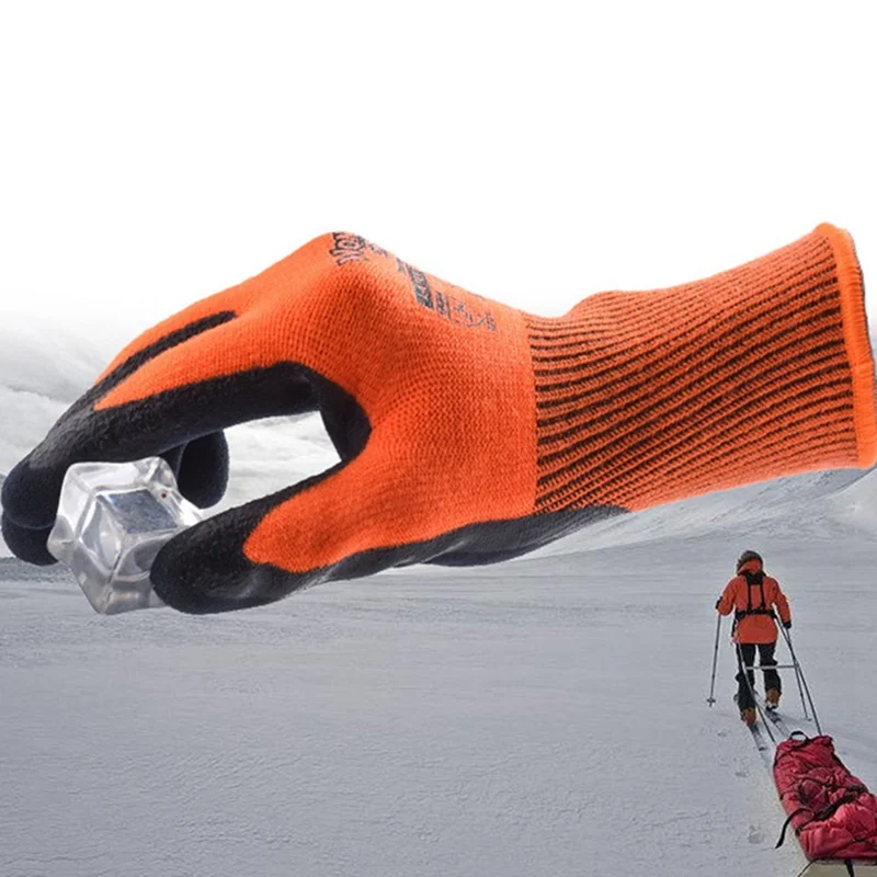 Wonder Grip безопасная работа Gloves2231Thermo латексные две пальмы защитные перчатки холодное сопротивление теплая защита от холода зимняя противоскользящая