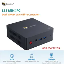 Beelink L55 Мини ПК Intel Broadwell I3-5005U Intel HD graphics 5500 с возможностью расширения 8 ГБ 512 ГБ SSD 2,4 ГГц 5,8 ггц WiFi 1000 Мбит/с