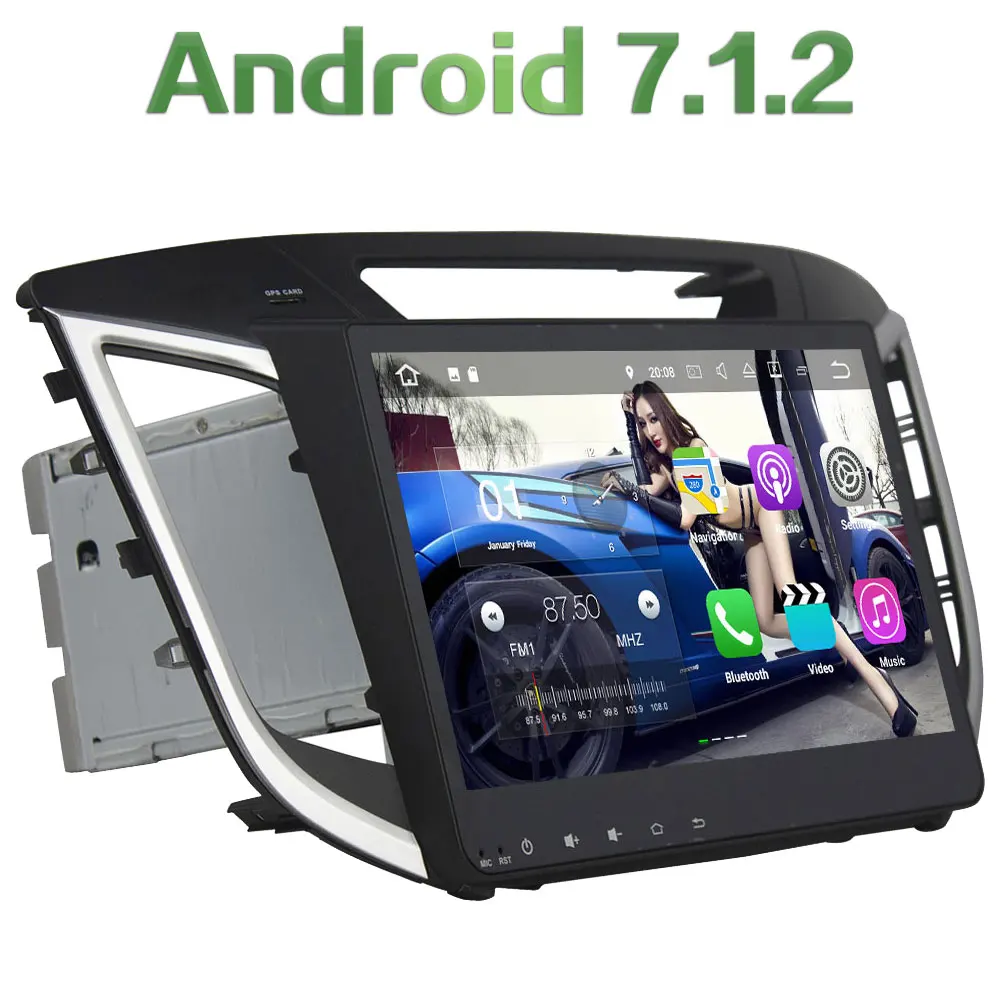 2 din Android 7 1 2 Quad core 10 1 2GB RAM font b Bluetooth b