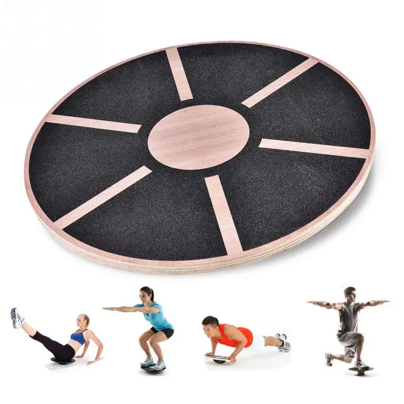 

Anti-slip Wooden Wobble Balance Board Bodybuilding Gym Twist Boards for Fitness Training Rehabilitation Exercise