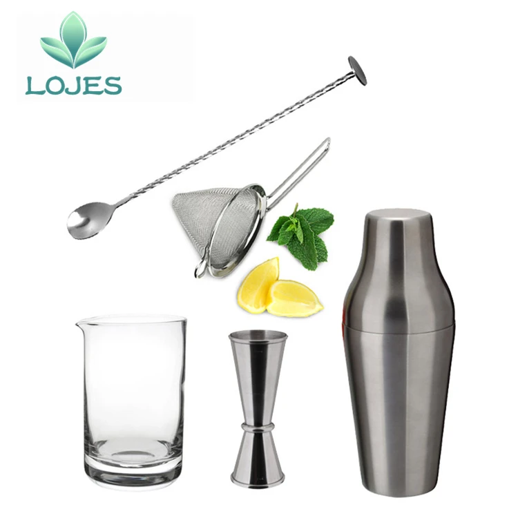 Buy 5Pcs Drink Cocktail Shaker Jigger Spoon Bartender from Reliable cocktail