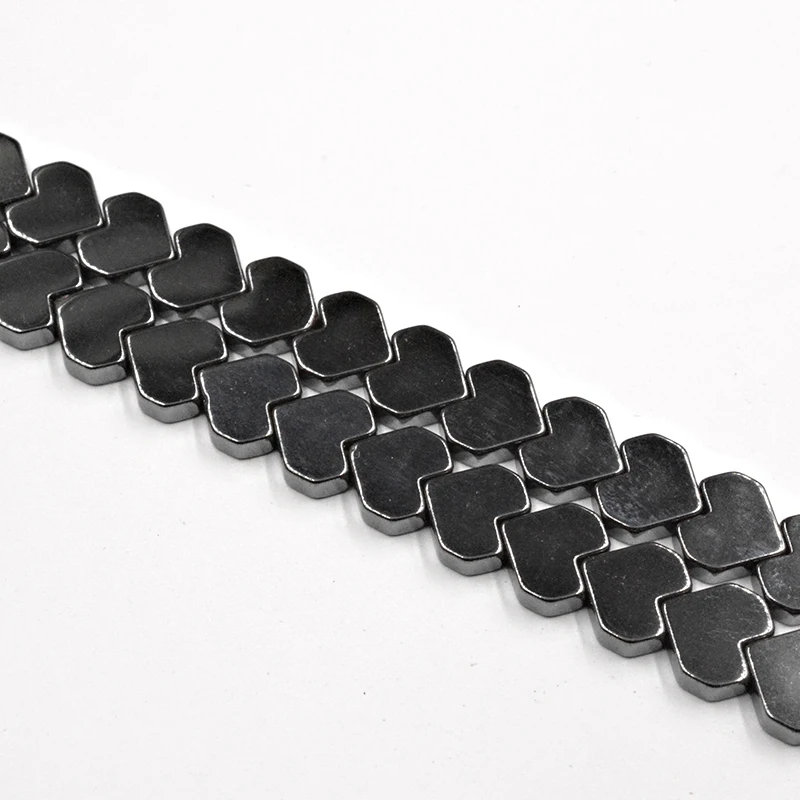 Free Shipping Heart Shape Black Hematite Natural Stone No Magnetic Beads 4/6/7/8/10MM 15inch for Jewelry Bracelet Making DIY - Цвет: 7-8mm65beads