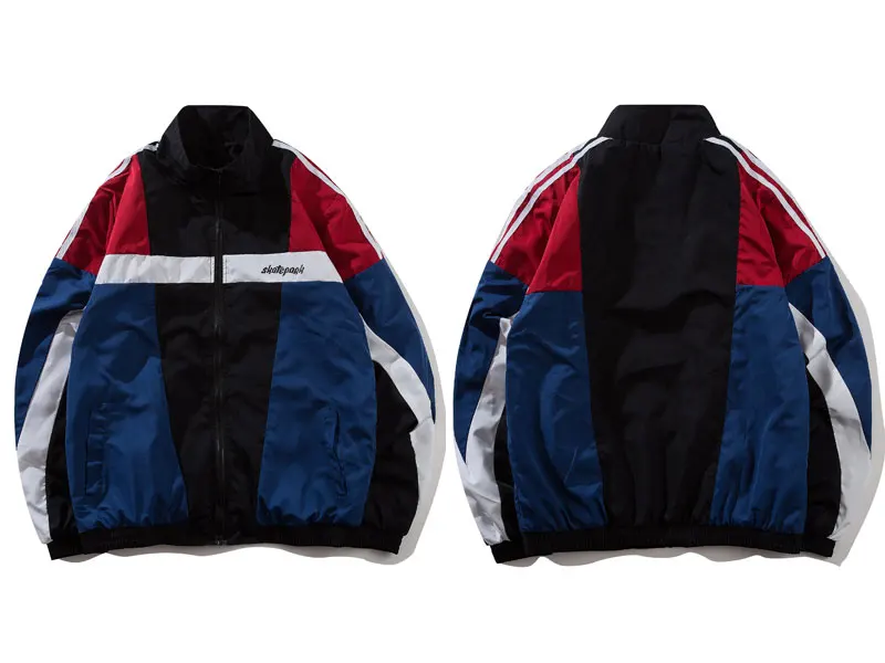 Color Block Patchwork Jackets 2