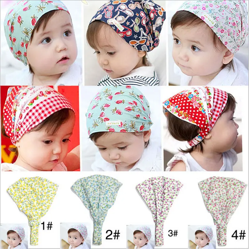 Chapeaux Bandana Pour Petite Fille 4 Couleurs Bandeau Fleuri Accessoires Pour Cheveux Couvre Chef Aliexpress