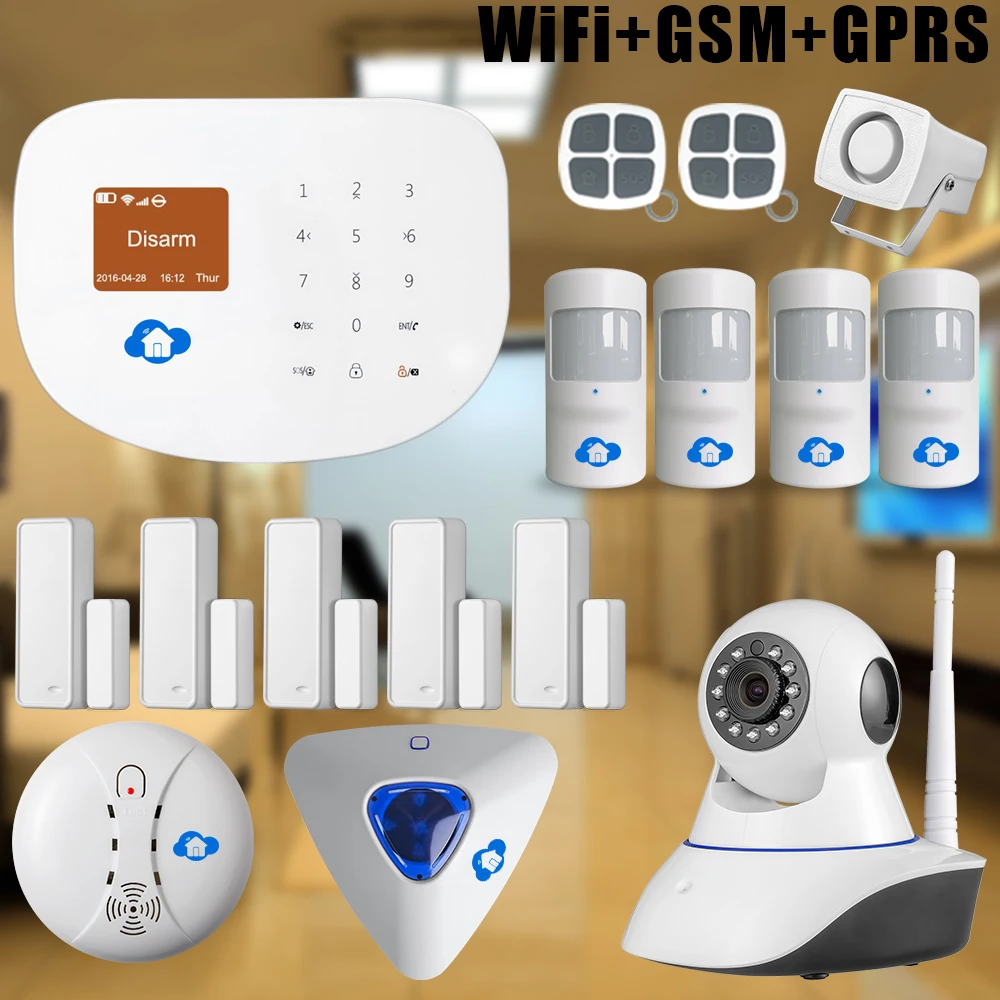 

Etiger WIFI/GSM Smart Home Security System Interder Alarm System for Home Security+IP camera