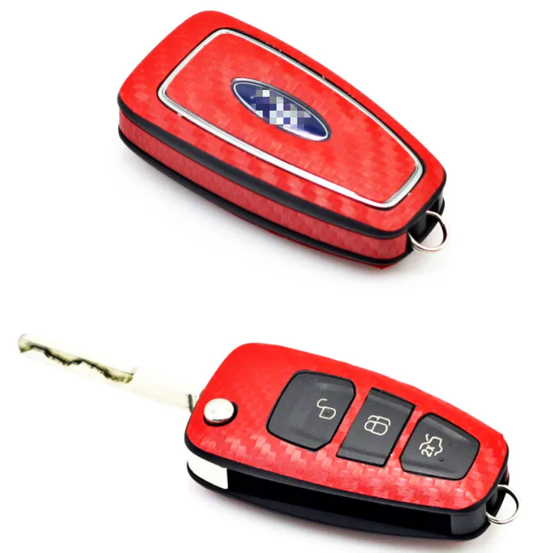 

Aliauto Remote Key Chain Protective Cover Sticker Carbon Fibre Key Sticker And decal Accessories For Ford Focus 2012