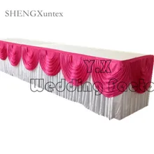 Настольная юбка из материала Ice Silk настольная юбка ing включает в себя Swag драпировку