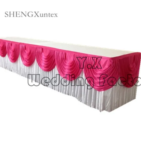Buy Table Skirt Ice Silk Table Skirting Include The