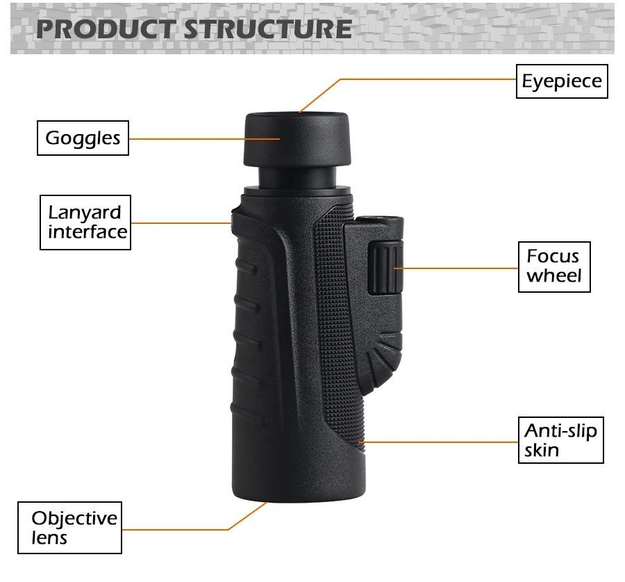 Telescópio de Visão Qualidade para a Caça Monocular com Prisma Bijia Monocular Alta Potência Bak4 10x42 9 High Quality Ferramenta