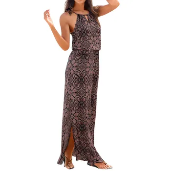 

Bohemian Women Summer Dress Floral Print Sleeveless Beach Long Dress Women Maxi Evening Party Beach Casual Dresses Vestidos #LR3