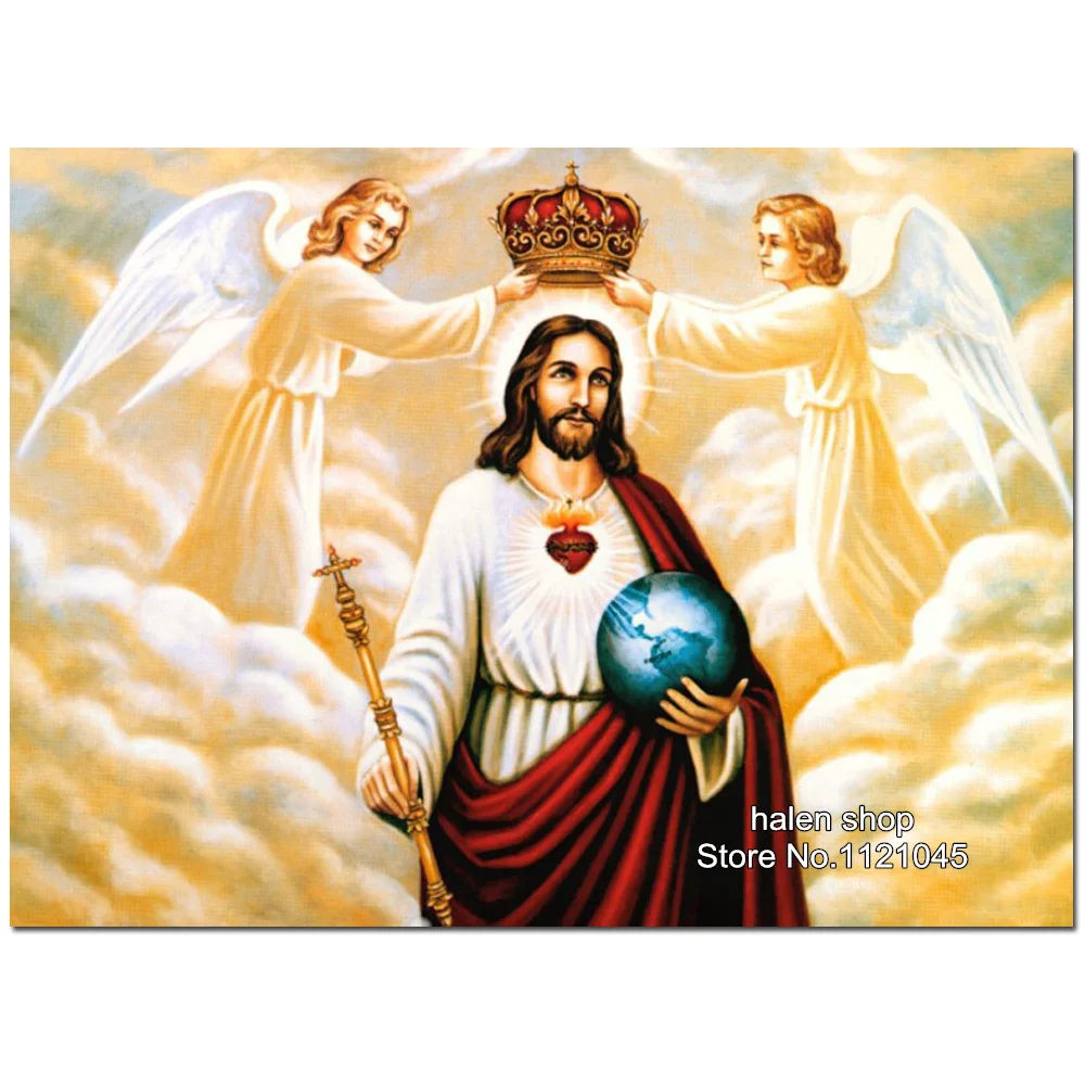 

DIY 5D Diamond Embroidery Diamond Mosaic Jesus Icon Round Rhinestones Diamond Painting Cross Stitch Kits Needlework XC231