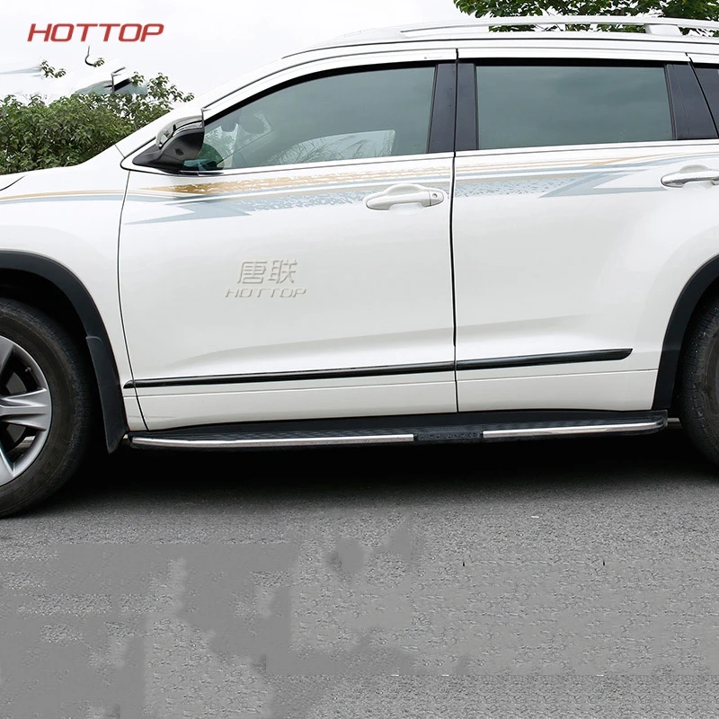 Хромированный Молдинг боковой двери молдинг отделка полоса линия для Toyota Highlander