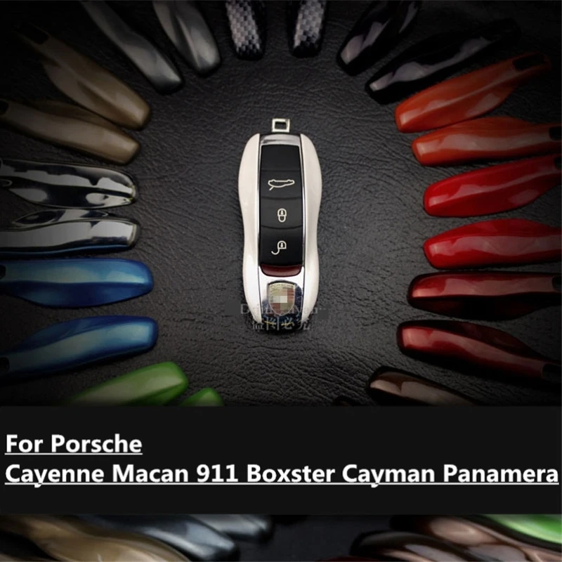 Имитация углеродного волокна брелок дистанционного ключа чехол для ключа замена подходит Porsche Cayenne Macan 911 boxster cayman для Panamera