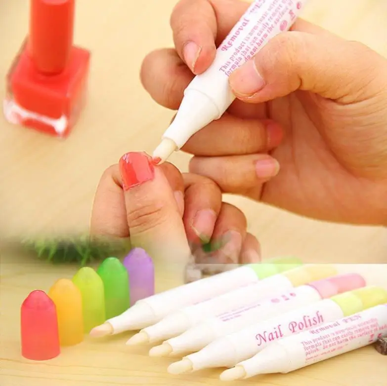 3PCS Nail Polish Remover Pen Nail Art Fix Corrector Pen With 3 