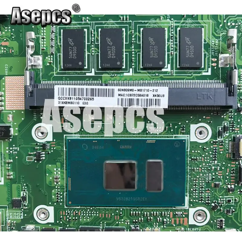 Akemy X456UJ X456UF материнская плата для ноутбука ASUS X456U X456UQ X456UB X456UQK X456UV материнская плата 4GB-RAM I7-6500U GT920M/GT930M DDR3