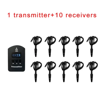 

Wireless Audio Tour Guide System ( One set: 1 Transmitter + 10 Earhook Receivers ) / Simultaneous Interpretation Equipment
