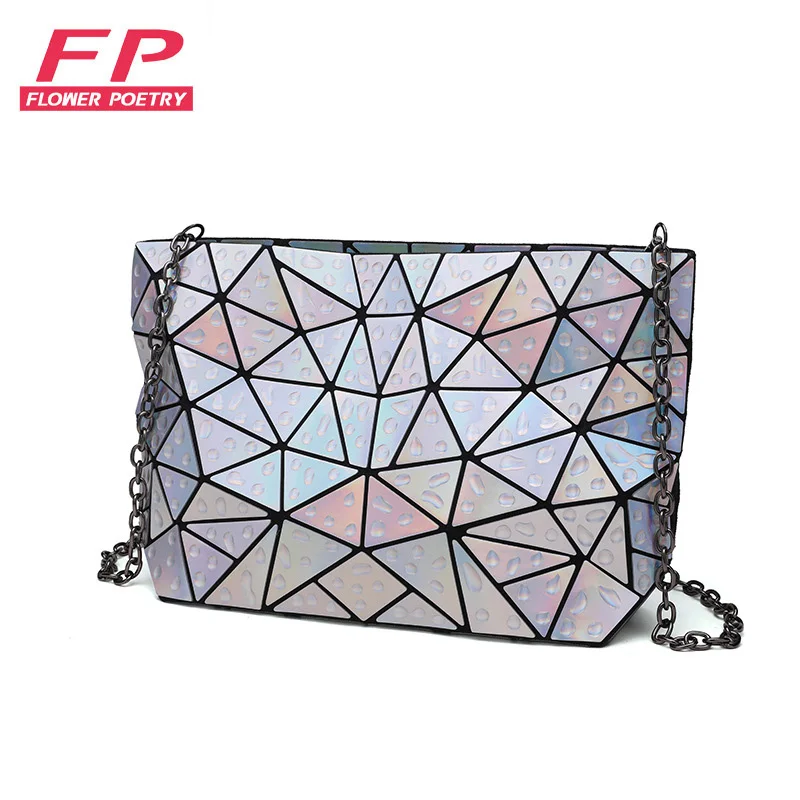 New Bao Bag Womens Clutch Handbag Hologram Female Chain Shoulder Bags Drops Of Water Geometric Crossbody Messenger bolso | Багаж и сумки
