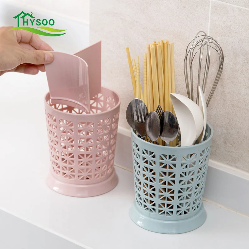 

Hollow drain chopsticks cage household plastic chopsticks rack Kitchen spoon storage rack chopsticks cage