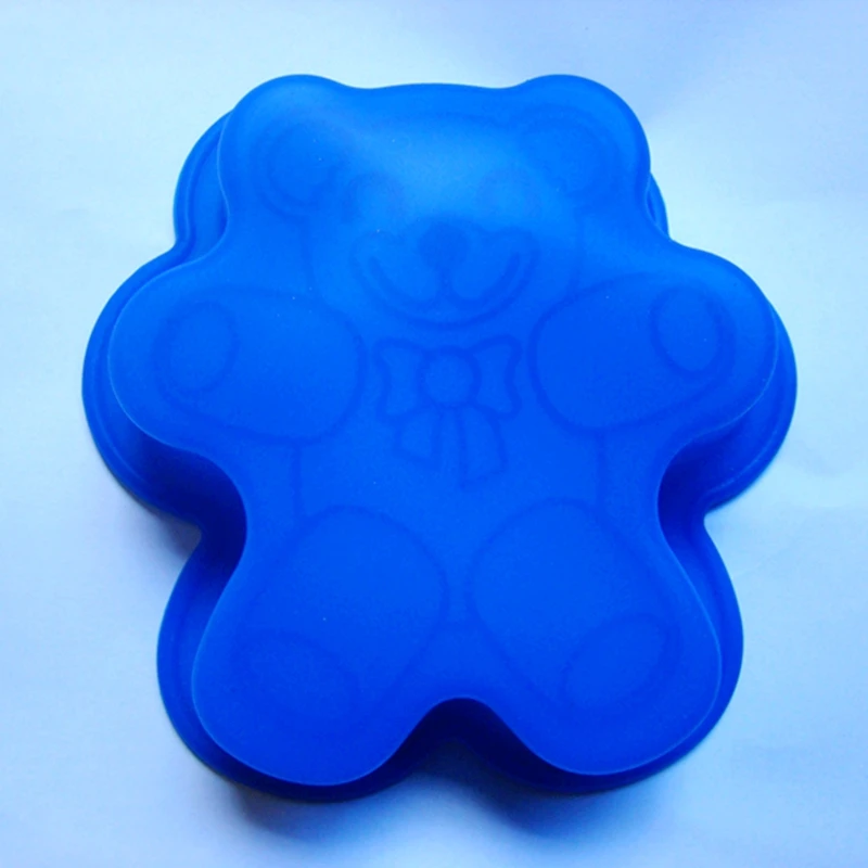 

Hot sale (3pcs/lot) Soft Food Grade 100% silicone Chocolate Mold Bear shape Cake Mold Handmade Soap Mold Bakeware tool