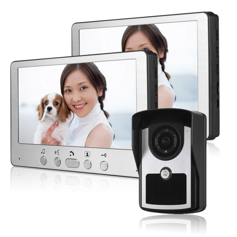 Video Door Intercom 7''Inch Wired Video Door Phone Visual Video Intercom Doorbell Monitor Camera Kit For Home Security