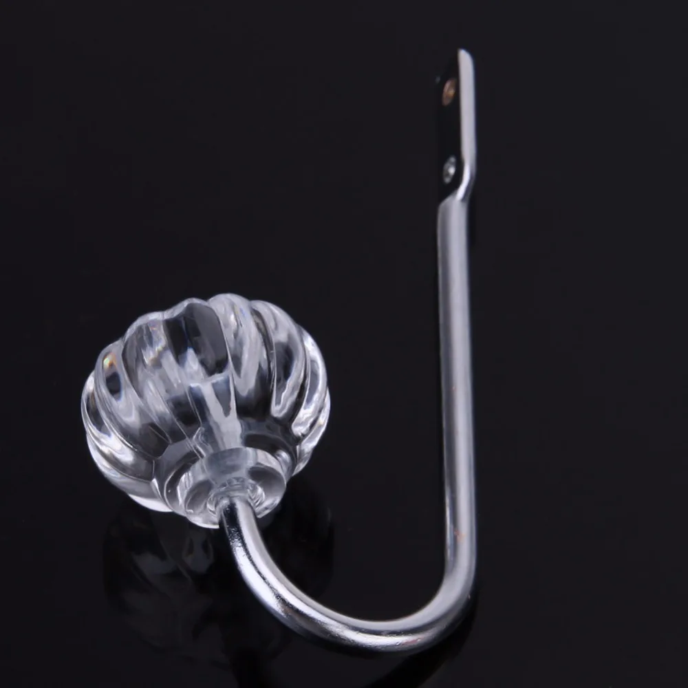2Pcs Metal Crystal Closet Drawer Handles Hanger Wall Hook Buckle