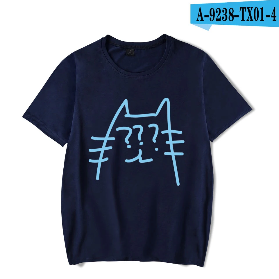 SEVENTEEN 17, Корейская группа, женские кавайные летние футболки с короткими рукавами и круглым вырезом с котом, парные хлопковые футболки в стиле хип-хоп, Kpop, Harajuku, футболка - Цвет: blue
