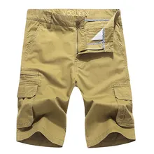 Лето 30~ 44 размер шорты милитари брендовая одежда Прямые мужские шорты 4 цвета хлопок мужские повседневные шорты карман