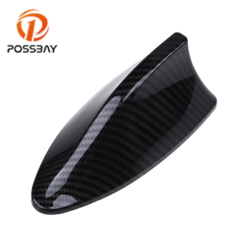 

POSSBAY Car Shark Fin Antenna Signal Aerials for Ford VW BMW Hyundai Benz Auto Radio Aerial Imitation Carbon Fiber Antennas