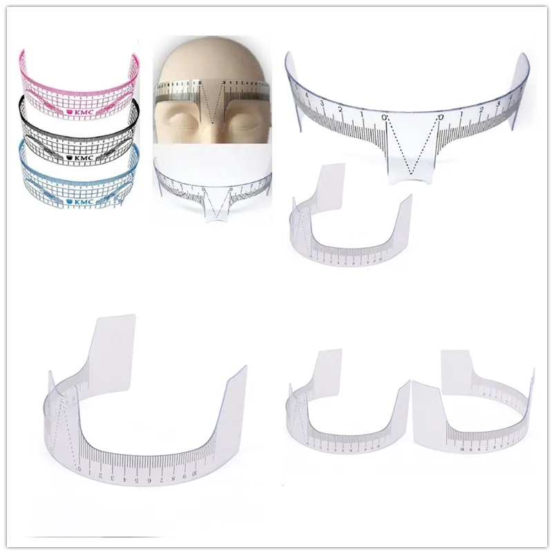 

21*16*0.2cm Reusable Eyebrow Grooming Makeup Ruler Tool Measures Stencil Shaper Ruler Measure Tool 1pc