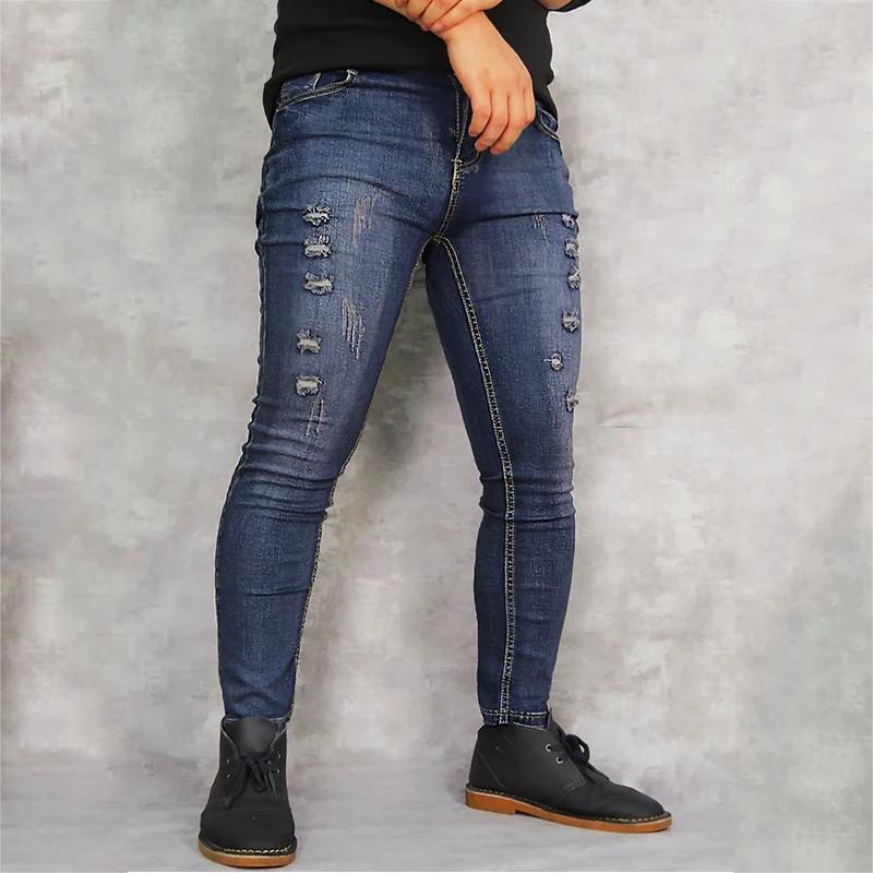 GUMPRUN men's jeans retro hole street dress jeans men stretch straight hip hop stitching skinny jeans fashion casual wild jeans GUMPRUN men's jeans retro hole street dress jeans men stretch straight hip hop stitching skinny jeans fashion casual wild jeans