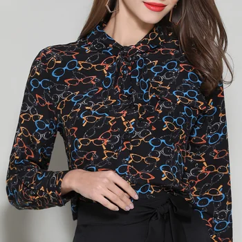 

women silk blouses &shirts plus size summer 2019 office lady fashion elegant silk blouses tops clothing female silk shirts 2xl
