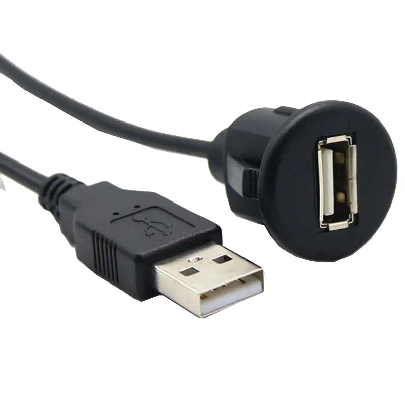 

1M Car Dash Board Mount A Male To A Female USB 2.0 Socket Extension Panel Cable