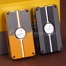COHIBA Behike Classic font b Gadgets b font High Quality Metal Windproof Triple Torch Jet Flame