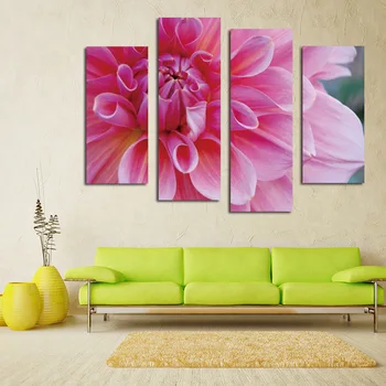 

FOUR PC NO FRAMEPink bud Oil Painting Printed Oil Painting On Canvas Oil Painting for Home Decor Wall Decor