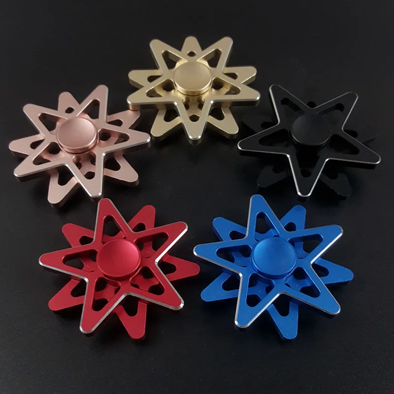 New double five pointed star fingertips gyro finger spinner decompression creative adult toys Spinner Hand Figet