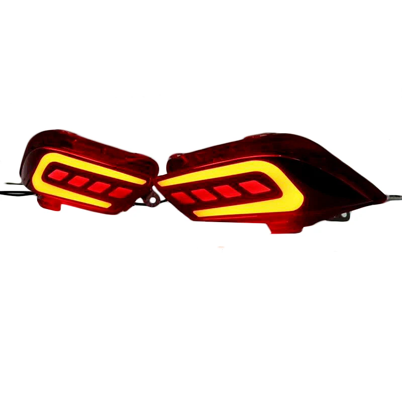 For Toyota Vios 2017 Rear Bumper Lamp DRL Car Styling LED Tail light Rear Brake Lights Turn Signal Light Reflector Cover 2pcs For Toyota Vios 2017 Rear Bumper Lamp DRL Car Styling LED Tail light Rear Brake Lights Turn Signal Light Reflector Cover 2pcs