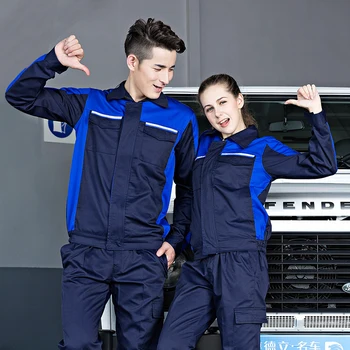 

1SET Workwear Set Men Auto Repair Service Winter Autumn Protective Clothes Coat Pants Car Beauty Repair Suit Clothing