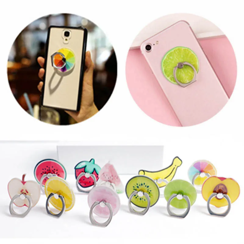 Cute Finger Ring for Phone Holder Stand Universal Fruit Mount Support