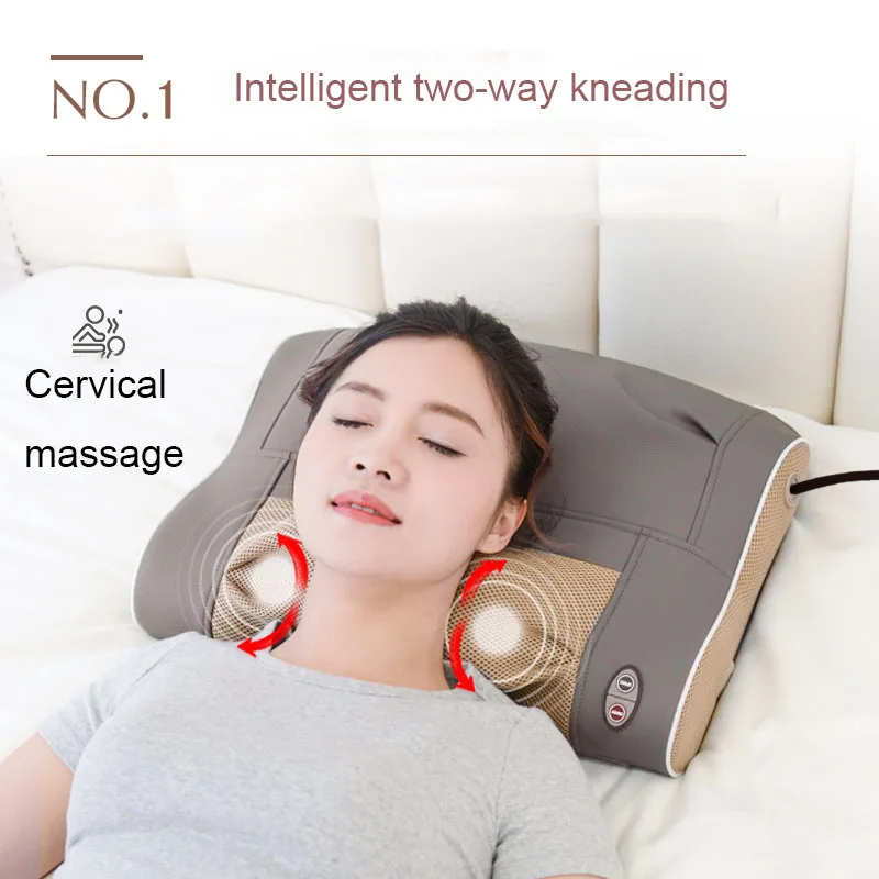 US $224.91 Cervical Massager Shoulder and Neck Waist Multifunction Electric Kneading Hot Pack Home Physiotherapy Pillow Airbag Head Support