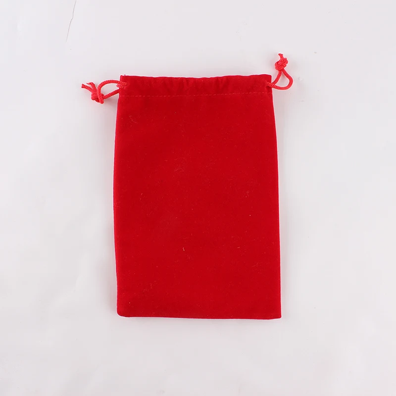 red 100 шт./лот 12*18 см Логотипом Заказной Свадебный бархат drawstring упаковка Сумки - Цвет: red